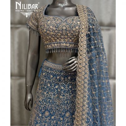 Royal Blue Soft Net Lehenga