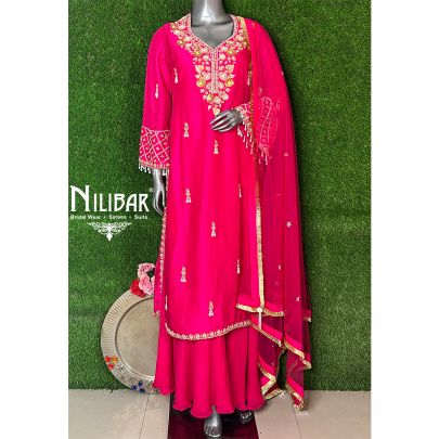 Rani Pink Flared Palazzo Set