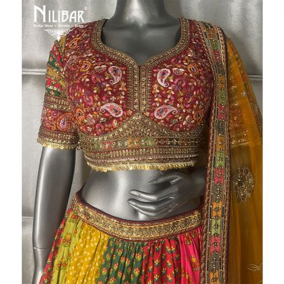 Multi Crepe Lehenga