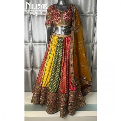 Multi Crepe Lehenga