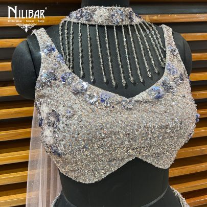 Lilac Net Lehenga