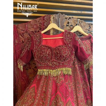Mehroon Silk Lehnga