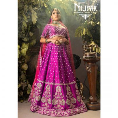 Purple Silk Lehnga