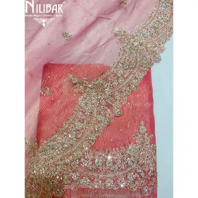 Strawberry Tissue Unstitched Silk Suit