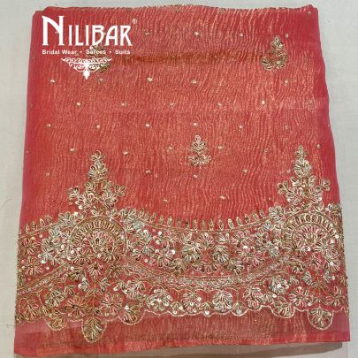 Strawberry Tissue Unstitched Silk Suit