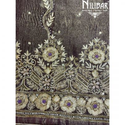 Grape Tissue Unstitched Silk Suit