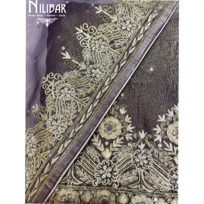 Grape Tissue Unstitched Silk Suit