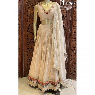 Ivory Silk Lehenga