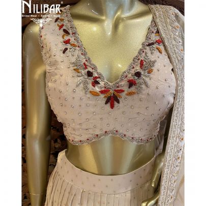 Ivory Silk Lehenga