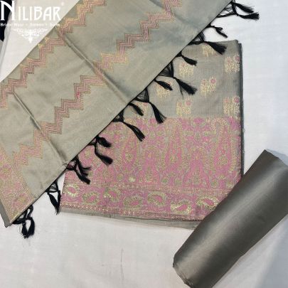 Grey Silk Unstitched Suit