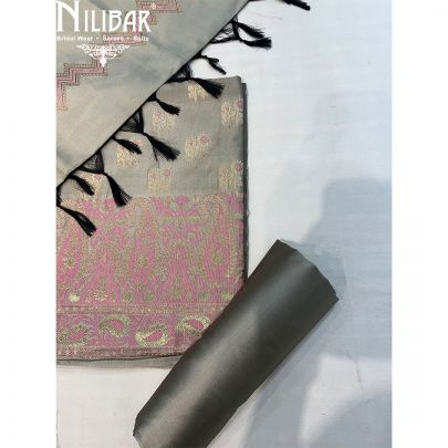Grey Silk Unstitched Suit