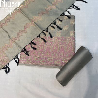 Grey Silk Unstitched Suit