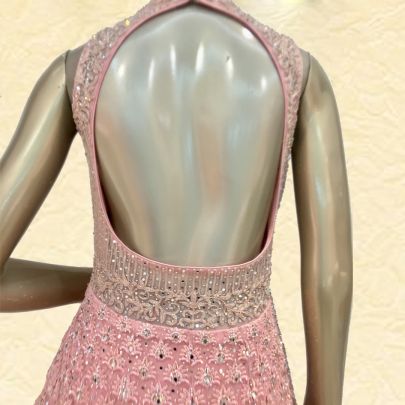 Beautiful Pink Net Gown
