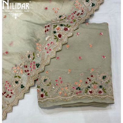 Pista Green Lame Unstitched Suit