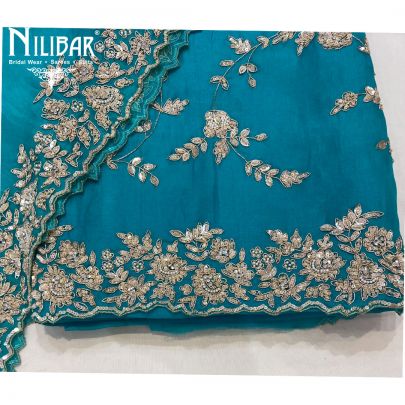 Rama Green Organza Unstitched Suit