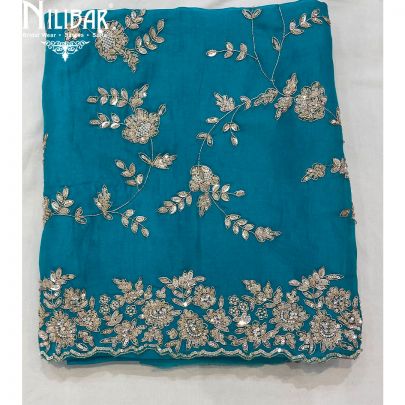 Rama Green Organza Unstitched Suit