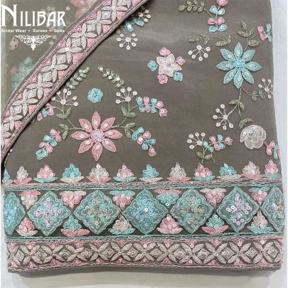 Laural Green Net Unstitched Suit