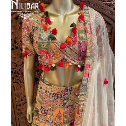 Beige Georgette Casual Lehenga