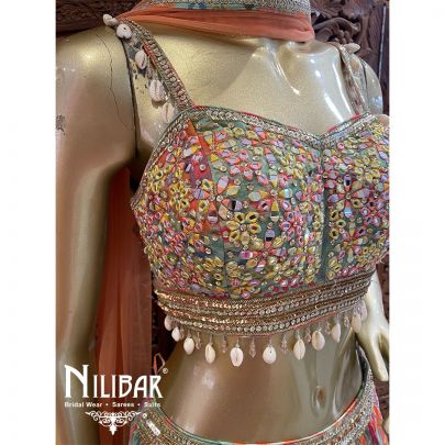 Multicolor Georgette Casual Lehenga