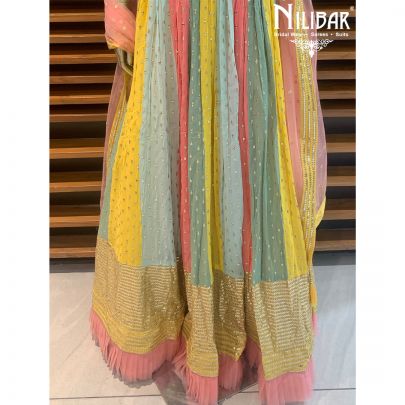 Mustard Multi Georgette Lehenga