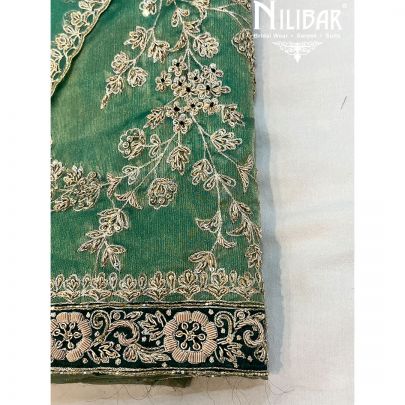 Pear Green Tissue Organza Unstitched Suit