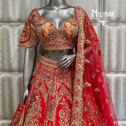 Red Silk Bridal Lehenga