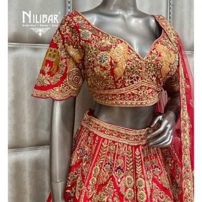 Red Silk Bridal Lehenga