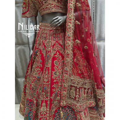 Red Silk Bridal Lehenga