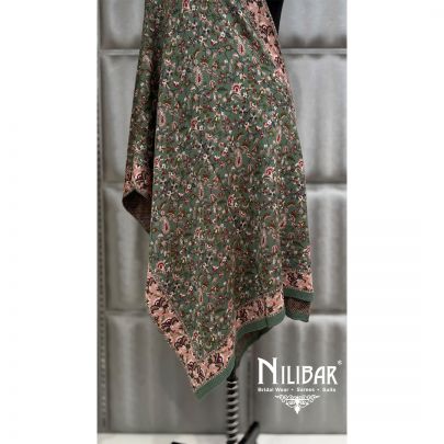 Mint Green Pure Wool Embroidered Shawl