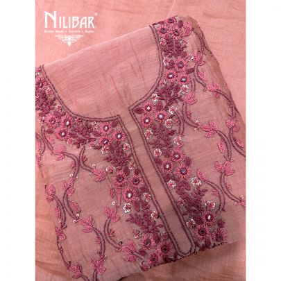 Peach Mul Cotton Shirt & Bottom Paired With Dupatta