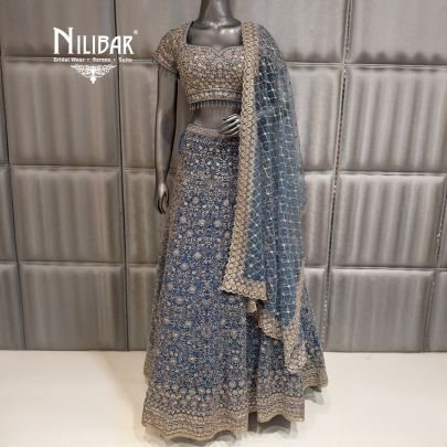Royal Blue Soft Net Lehenga