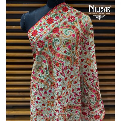 Pista Green Heavy Georgette Dupatta