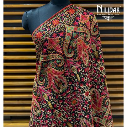 Black Heavy Georgette Dupatta