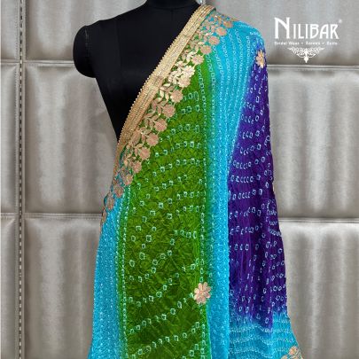 Sky & Violet Silk Dupatta