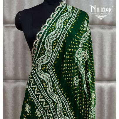 Green Silk Dupatta
