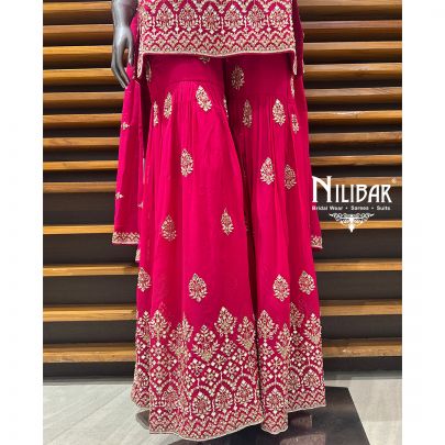 Rani Pink Georgette Garara Suit