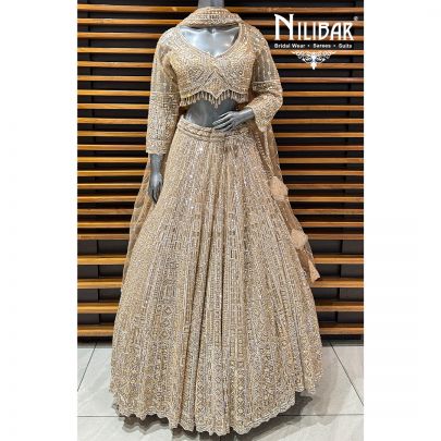 Gold Net Lehenga