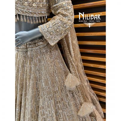 Gold Net Lehenga