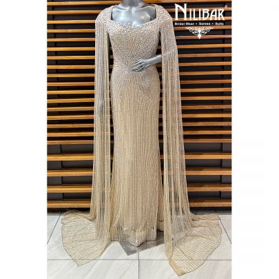Light Beige Net Gown