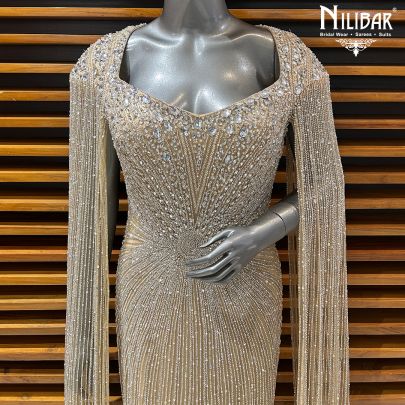 Light Beige Net Gown