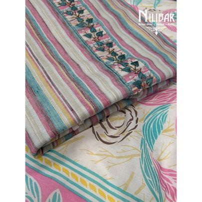 Multicolor Cotton Printed Suit