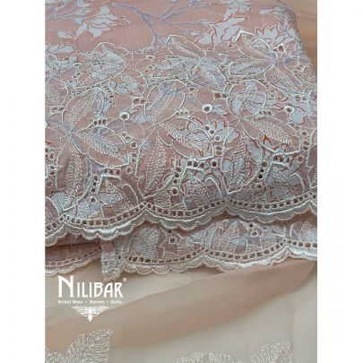 Peach Cotton Printed Suit