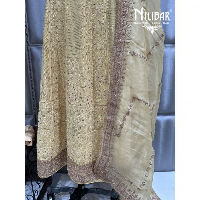 Corn Yellow Georgette Semi Stitched Anarkali Suit