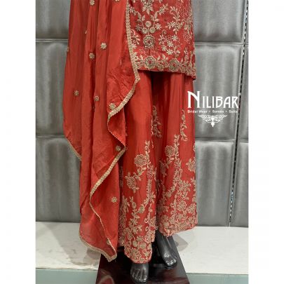 Rust Chinnon Palazzo Suit