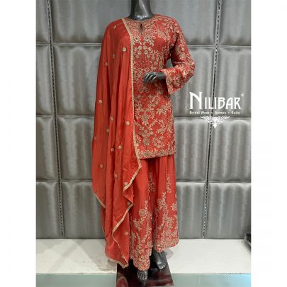 Rust Chinnon Palazzo Suit