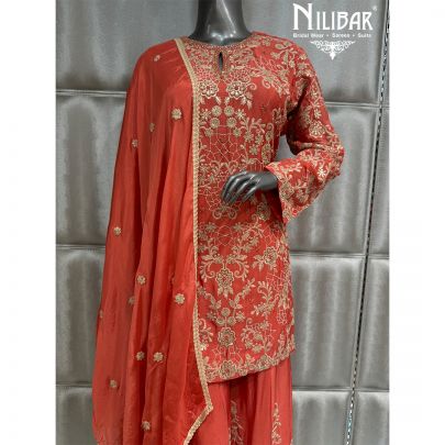Rust Chinnon Palazzo Suit