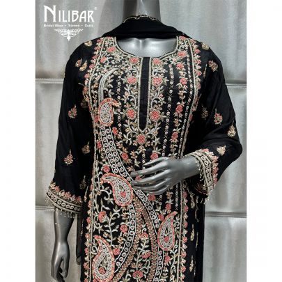 Black Georgette Palazzo Suit