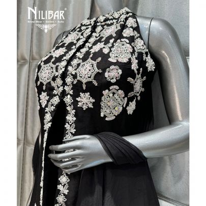 Black Silk Palazzo Suit