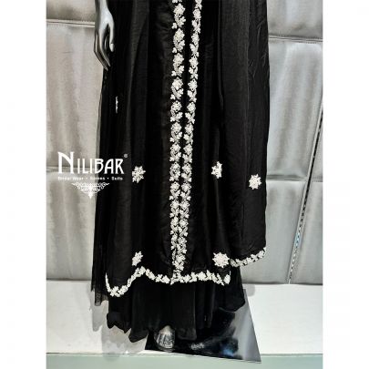 Black Silk Palazzo Suit