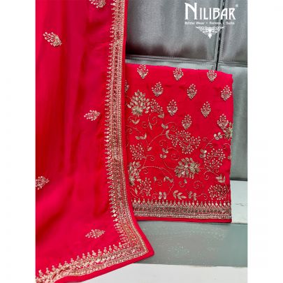Pink Crepe Unstitched Suit
